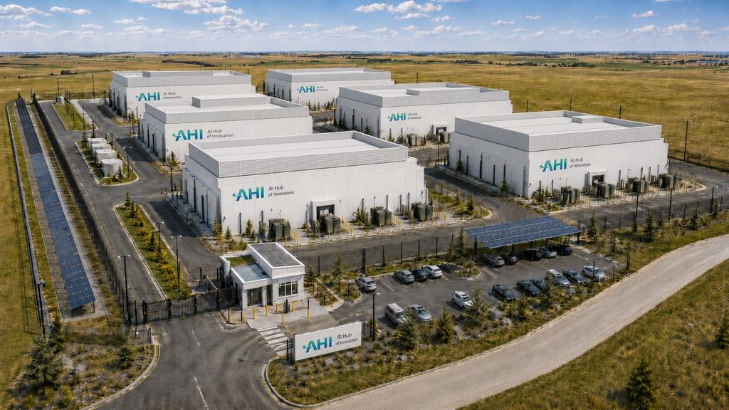 Concept rendering of the completed AHI campus, Red Deer County